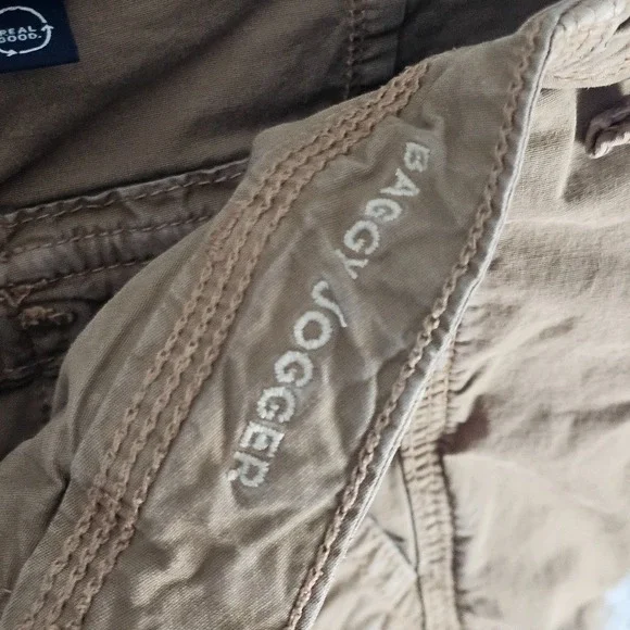 American Eagle Baggy Jogger Pants Women 6 Brown Stretch Cargo Pockets 9908356413 - Picture 11 of 12